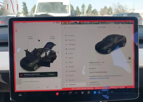 2021 Tesla Model Y Standard Range Rear-Wheel Drive from USA, damaged, VIN 5YJYGDEDXMF116296